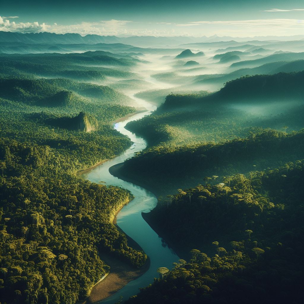 The green based Amazon forest