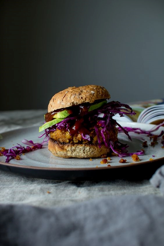 Vegan burger, The green based burger hamburger healty